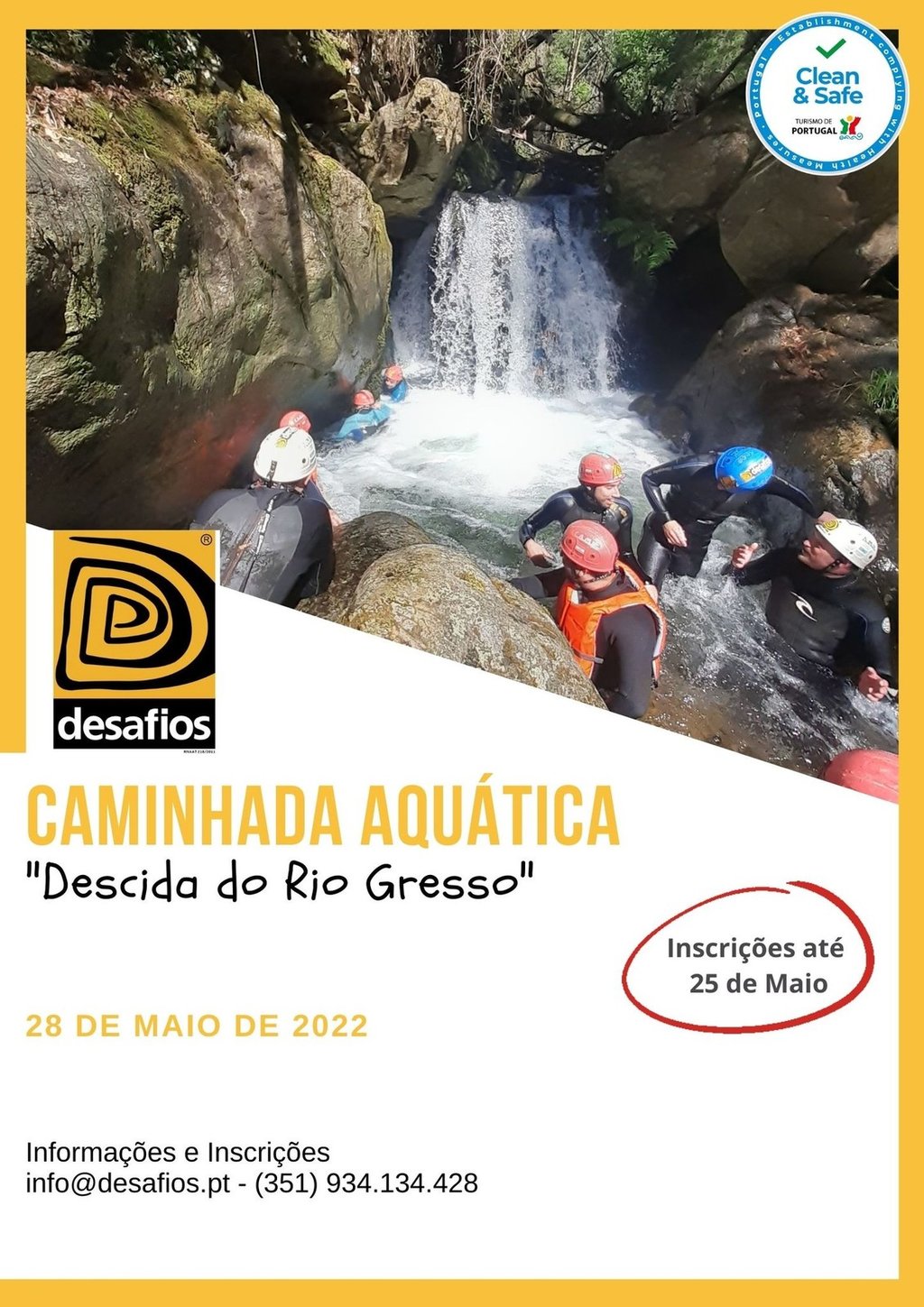 28 maio - Caminhada aquática - Descida do rio Gresso