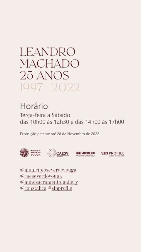 até 28 nov - Exposição - Leandro Machado 25 anos - CAE